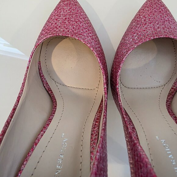 BCBGeneration Pink Woven Stiletto Heels 👠 Size 7 - Picture 9 of 14